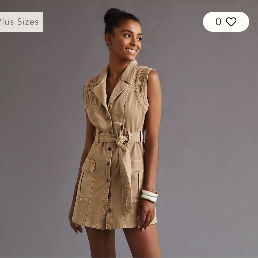 Anthropologie - Pilcro Button Front Dress UK 6